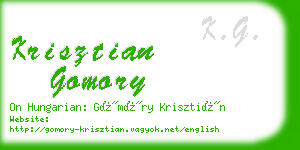 krisztian gomory business card